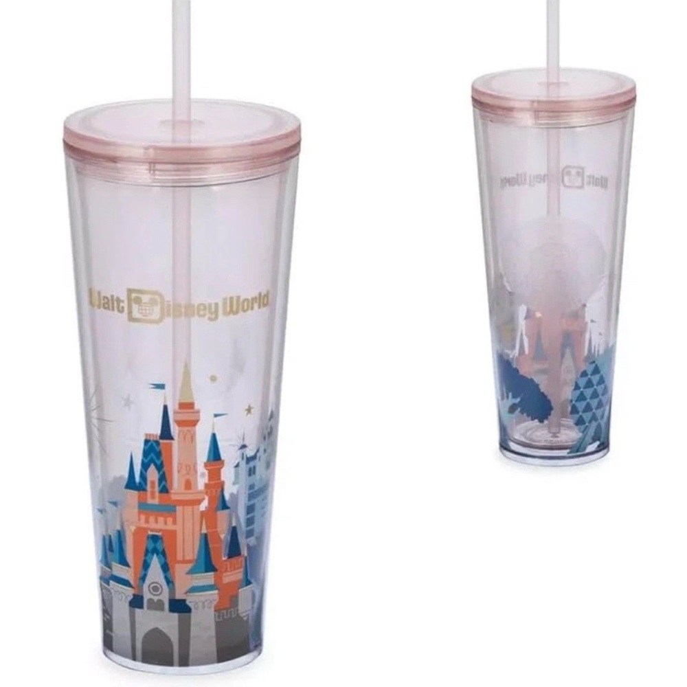 Disney World Starbucks Castle Tumbler with Straw